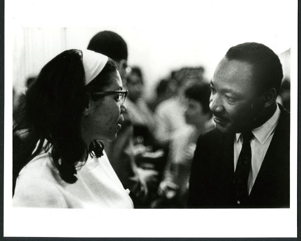 Martin Luther King with Mrs. DuBois-Peck at Carnegie Hall